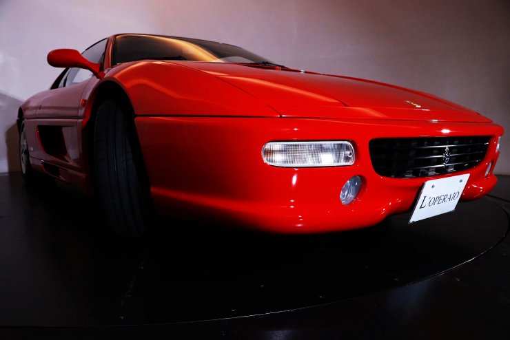 GC-1108フェラーリF355/ディーノ限定版画直筆サイン額装○作家平