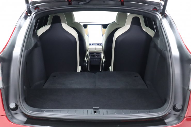 テスラ モデルX ロングレンジ ワンオーナー レッドマルチコート