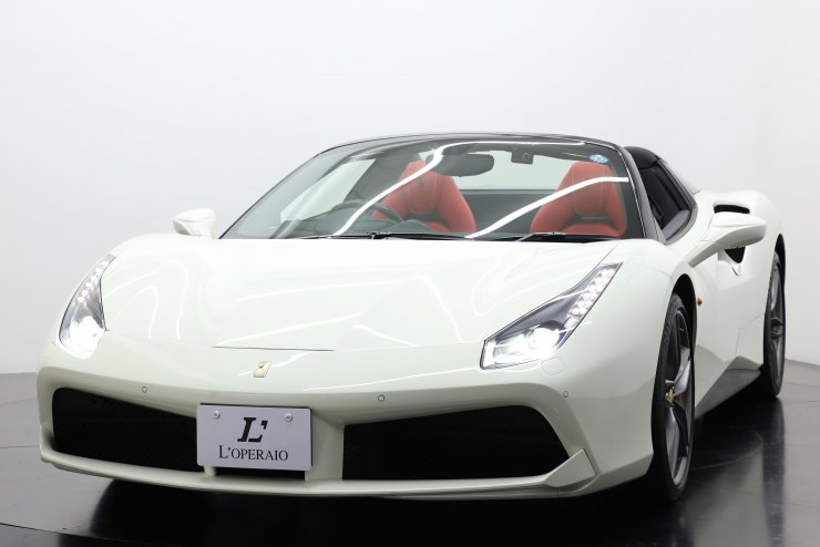 フェラーリ 488 Spider F1 DCT 正規ディーラー車 希少右ハンドル 純正