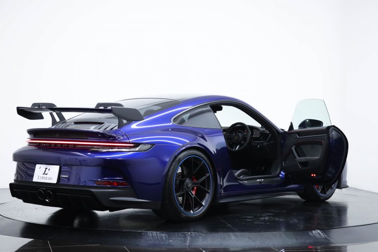 未使用 ポルシェ 992 GT3 マットブラック メタルカー ペーパーウェイト ポルシェ 911(Type992) GT3 PDK 有償色 カーボンルーフ フロントリフト