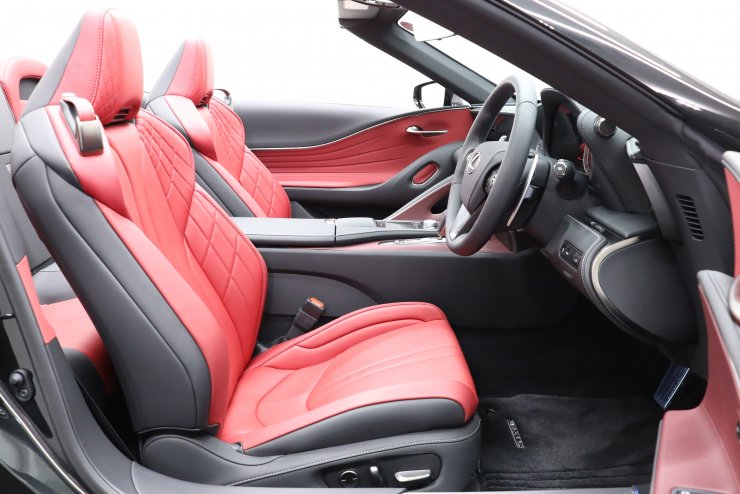 レクサス LC LC500 コンバーチブル 1オーナー 赤革 マーク