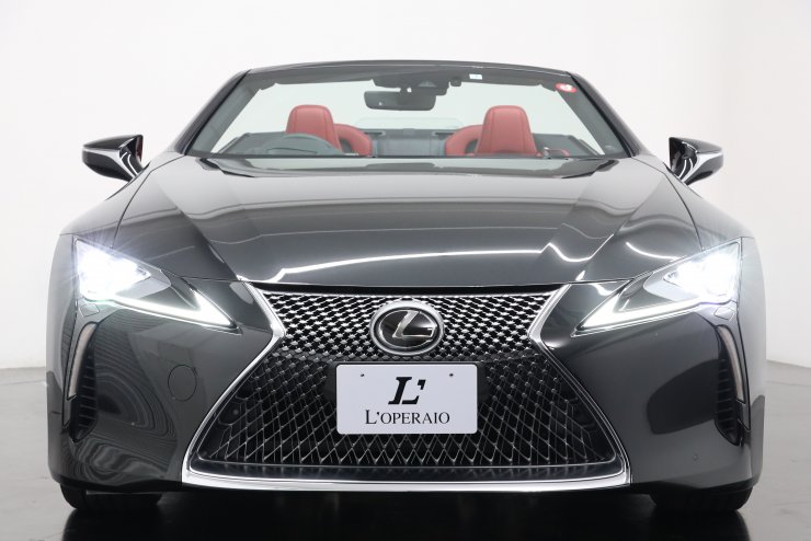 レクサス LC LC500 コンバーチブル 1オーナー 赤革 マーク