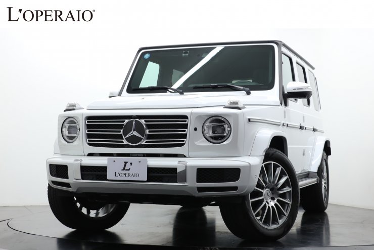 メルセデスベンツ Gクラスロング G550 AMGライン 1オーナー 有償色オパリスホワイト ナッパレザーエクスクルーシブPKG サンルーフ  ベンチレーター ブルメスター 純正20インチアルミホイール【新車保証継承令和6年12月迄】中古車
