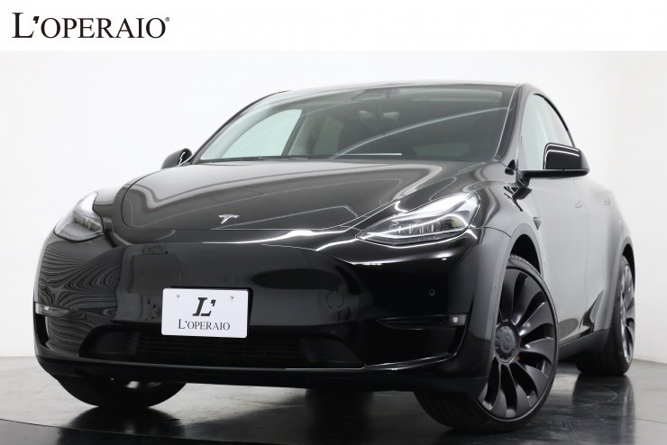 テスラ モデルY パフォーマンス 1オーナー 有償色 ブラックレザー フル