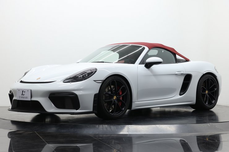 ポルシェ 718 Spyder 6MT 1オーナー 希少左ハンドル 2023年モデル 走行