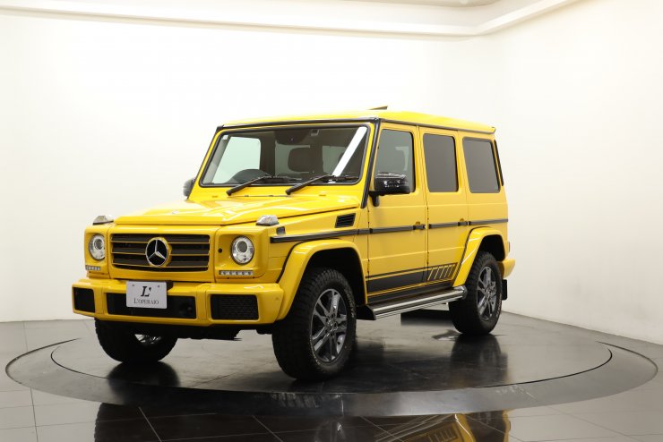 ベンツ　乗り物　イエローゴールド メルセデスベンツ Gクラスロング G350d 最終モデル ラグジュアリーPKG