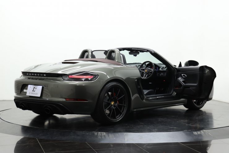 ポルシェ 718 Boxster GTS4.0 6MT 1オーナー 有償色 ブラックレザー
