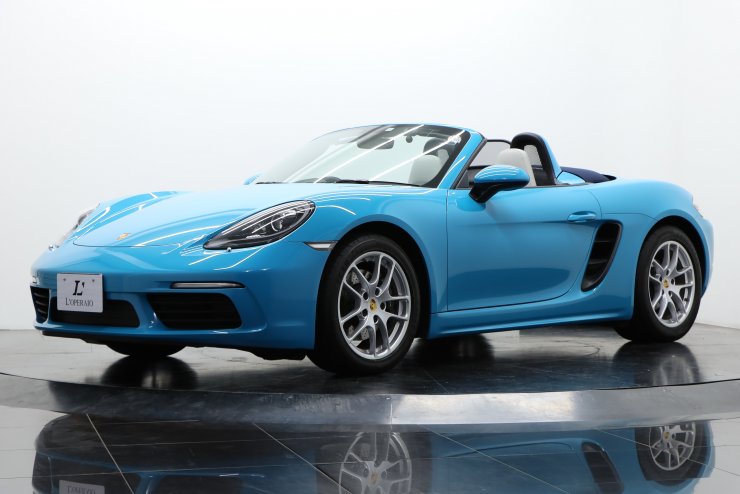 ポルシェ 718 ボクスター PDK 有償色 青幌 ツートンレザーインテリア