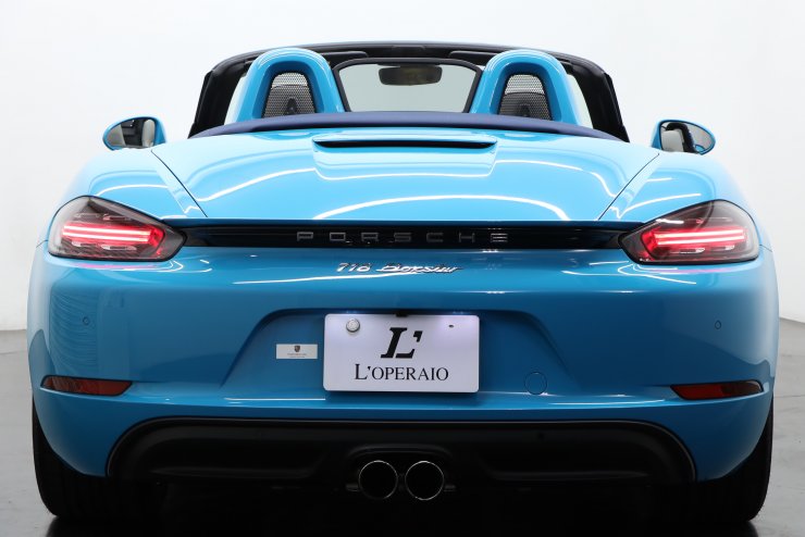 ポルシェ 718 ボクスター PDK 有償色 青幌 ツートンレザーインテリア