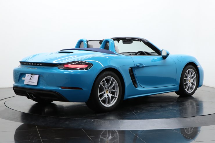 ポルシェ 718 ボクスター PDK 有償色 青幌 ツートンレザーインテリア