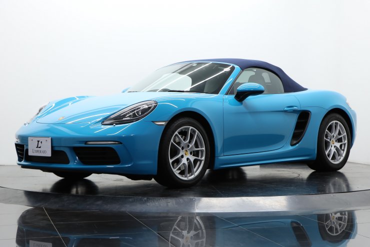 ポルシェ 718 ボクスター PDK 有償色 青幌 ツートンレザーインテリア