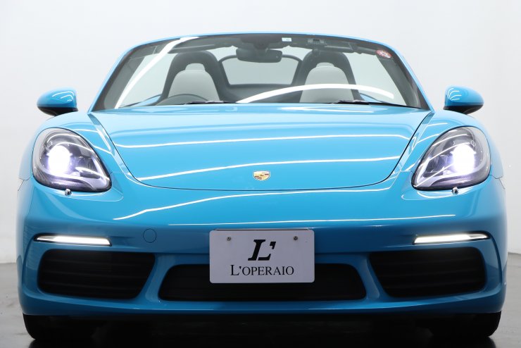 ポルシェ 718 ボクスター PDK 有償色 青幌 ツートンレザーインテリア