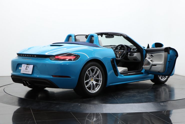 ポルシェ 718 ボクスター PDK 有償色 青幌 ツートンレザーインテリア
