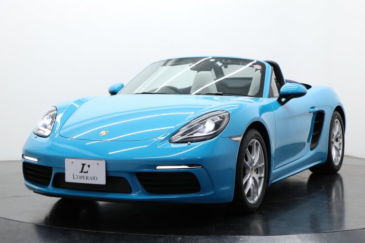 ポルシェ 718 ボクスター PDK 有償色 青幌 ツートンレザー