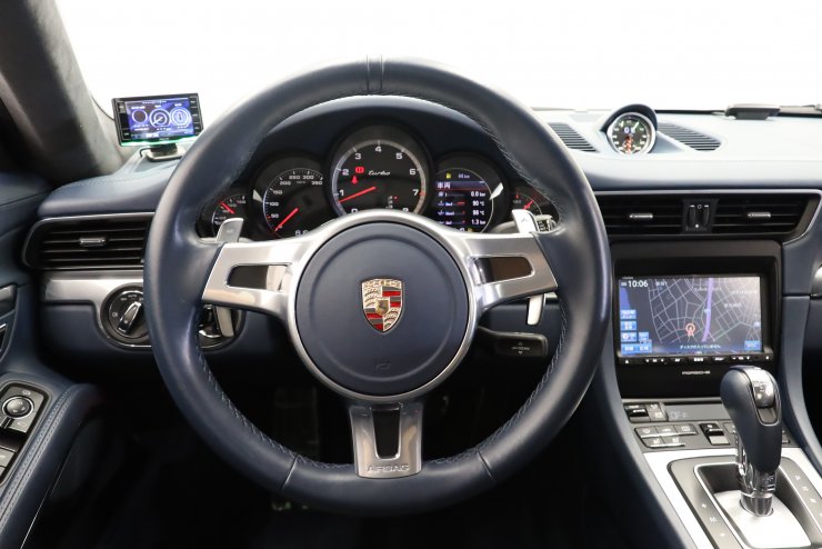 ポルシェ 911(Type991) Turbo PDK 左ハンドル ネイビーレザー スポーツ