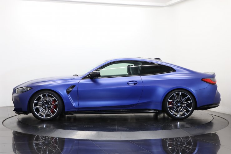 GC-235 BMW M4クーペ限定版画 直筆サイン有 額装済●作家 平右ヱ門 BMW M4 クーペ 6MT 有償マットカラー グレー×ブラックレザー
