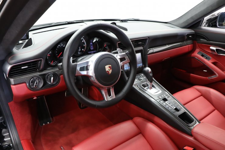 ポルシェ　ターボ　ハンドル　ステアリング　Porsche 911 turbo ポルシェ911 964純正ステアリング黒革レザーハンドルporsche steering