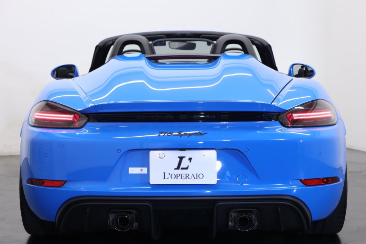 ポルシェ 718 スパイダー 6MT 左ハンドル 有償色:シャークブルー PCCB
