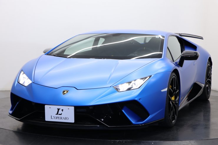 ランボルギーニ ウラカン ペルフォルマンテ マットブルーラッピング
