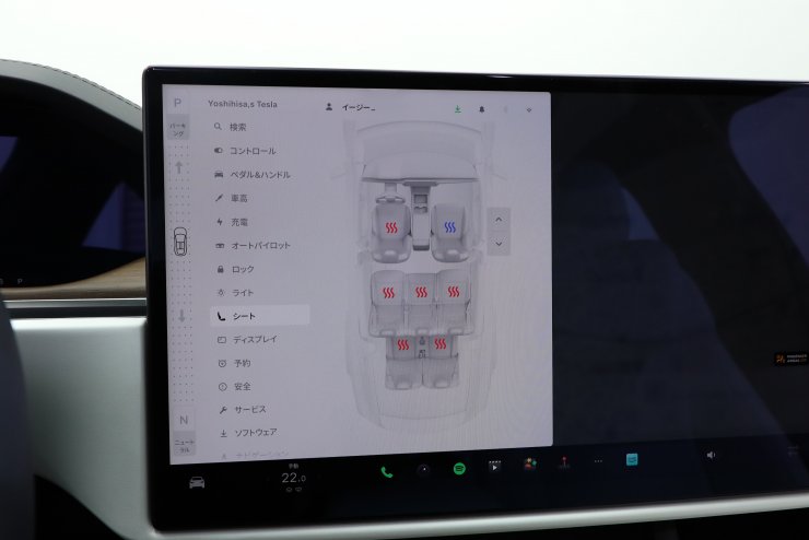 テスラ モデルX 後期モデル 左ハンドル 新デザインインテリア 7シート