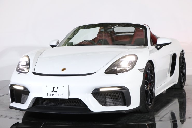 未使用に近い　PORSCHE DESIGN ポルシェ レザージャケット 白　L ポルシェ 718 718 spyder PDK ワンオーナー スパイダークラシック