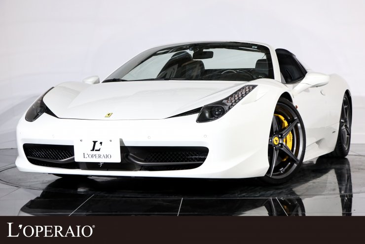 フェラーリ 458 スパイダー F1 DCT 新車並行 カーボンLEDステアリング