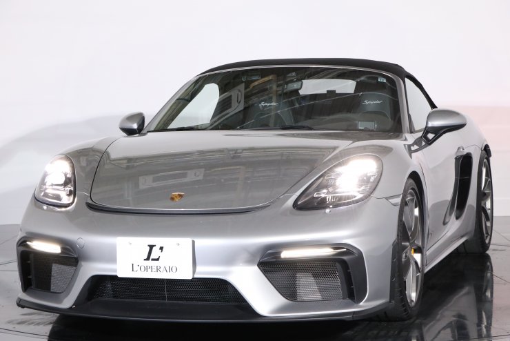 値下げ依頼 ポルシェ 718 Spyder 6MT 左ハンドル 1オーナー車 PCCB
