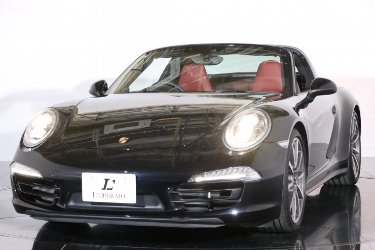 ポルシェ 911(Type991) タルガ4S PDK 1オーナー 赤×黒革 純正20インチ