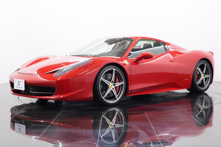 フェラーリ 458 スパイダー F1 DCT 左ハンドル 黒革 20インチ鍛造