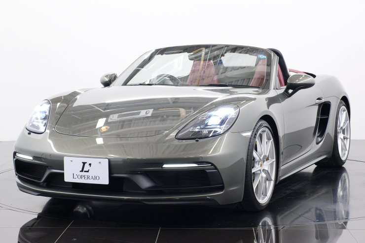 ポルシェ 718 ボクスター GTS4.0 PDK PCCB 有償色 赤×黒革 赤幌 純正20