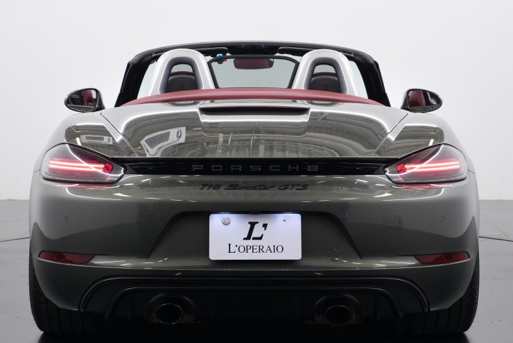 ポルシェ 718 ボクスター GTS4.0 PDK PCCB 有償色 赤×黒革 赤幌 純正20
