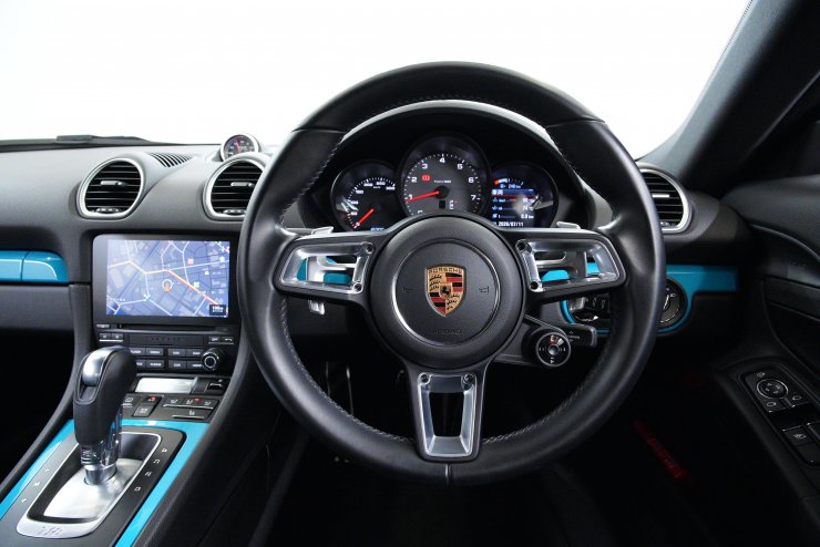 ポルシェ 718 ケイマンS PDK マイアミブルー スポーツクロノPKG 19