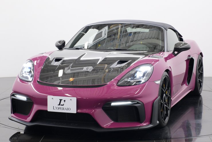 ポルシェ 718 スパイダー RS ヴァイザッハPKG PDK 左ハンドル ルビー