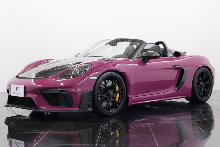 ポルシェ 718 スパイダー RS ヴァイザッハPKG PDK 左ハンドル ルビー
