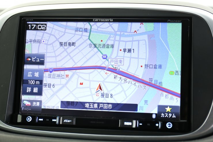 FIAT500Xクロス 純正タッチスクリーンモニター【パスコード無し】送料無料 フィアット 500X クロスプラス 4WD 社外SDナビ 地デジ バックモニター