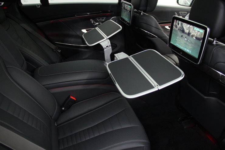 【純正品】希少 ウォールナット ベンツ Sクラス ピクニックテーブル メルセデスベンツ Sクラス S550Long AMG-Line 4人乗りファーストクラス