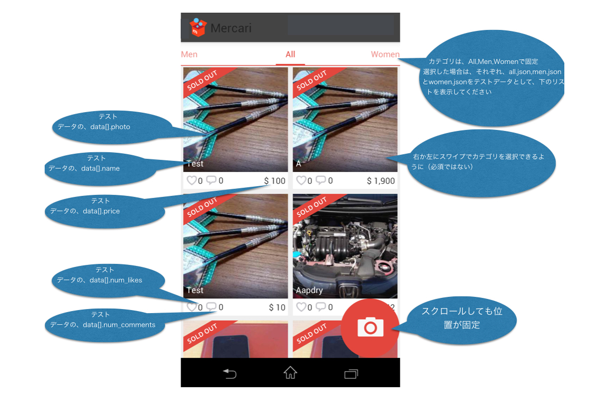UI specifications