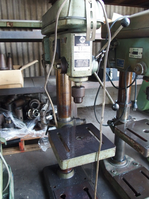 中古 日立卓上ボール盤 BE-360A 13mm（おまけバイス付き）