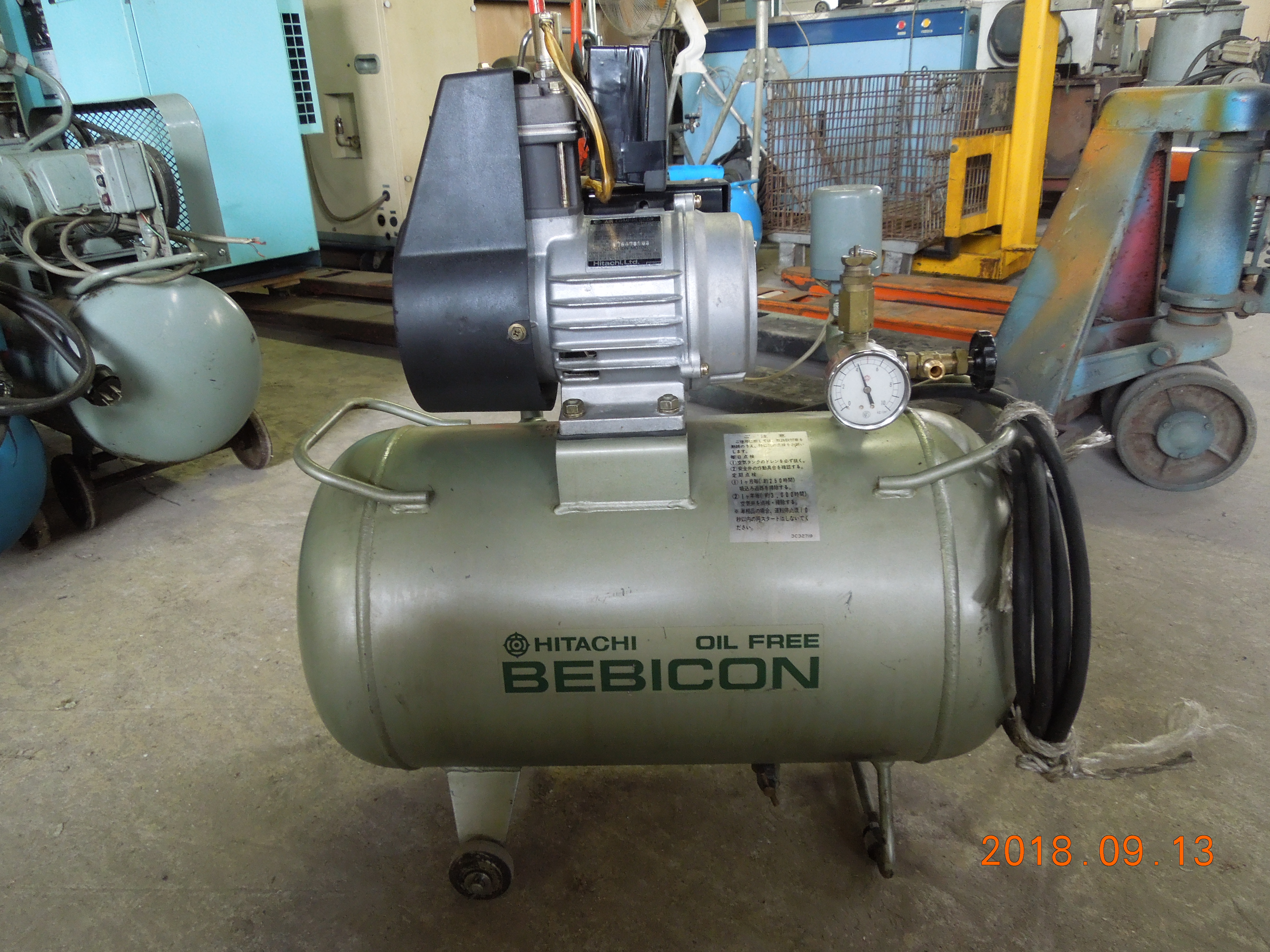 0 2kwエアーコンプレッサー 日立 0 2op 5sa 中古機械ならマシンライフ
