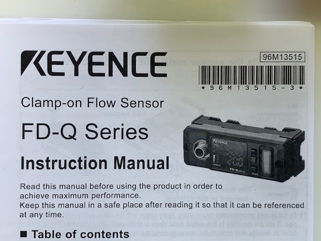 クランプオン式流量センサー キーエンス FD-Q10C|中古機械ならマシン