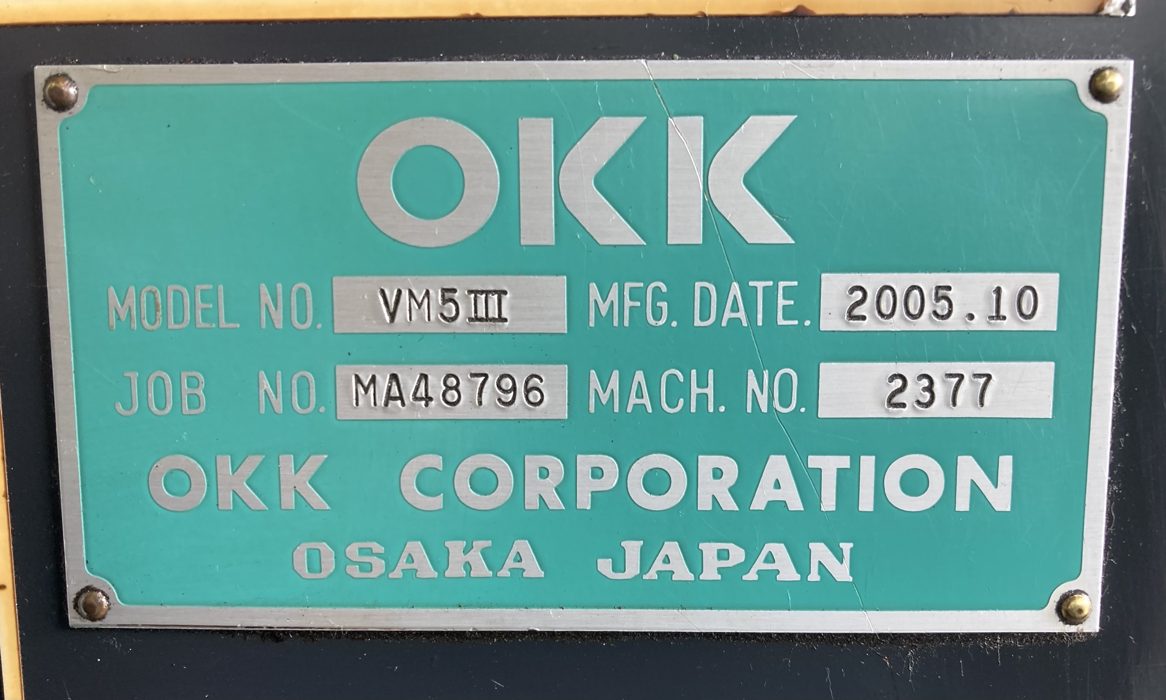 OKK 立マシニング VM5III