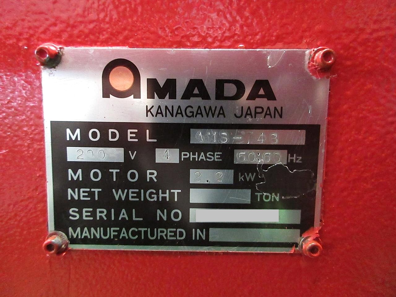 アマダ 材料棚 AMS-748