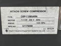 日立産機 コンプレッサー（スクリュー式） OSP-7.5M5ARN	