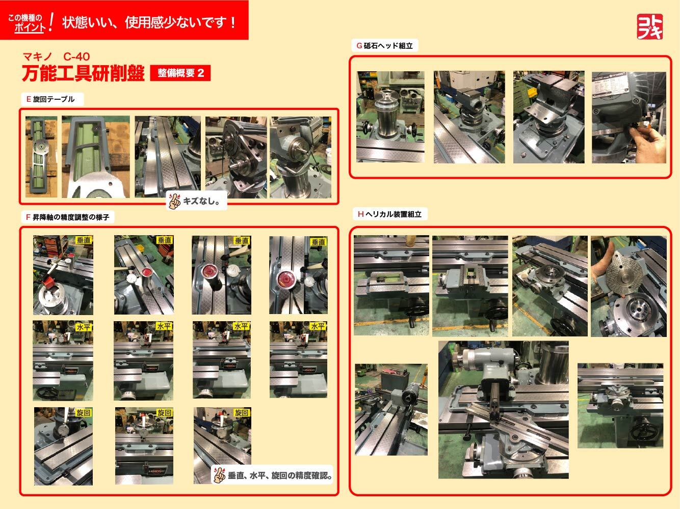 牧野フライス製作所 万能工具研削盤 C-40