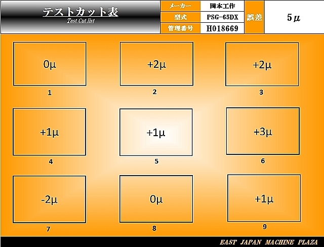 岡本工作 平面研削盤 PSG-65DX