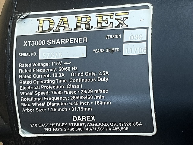 DAREX ドリル研削盤 XT3000