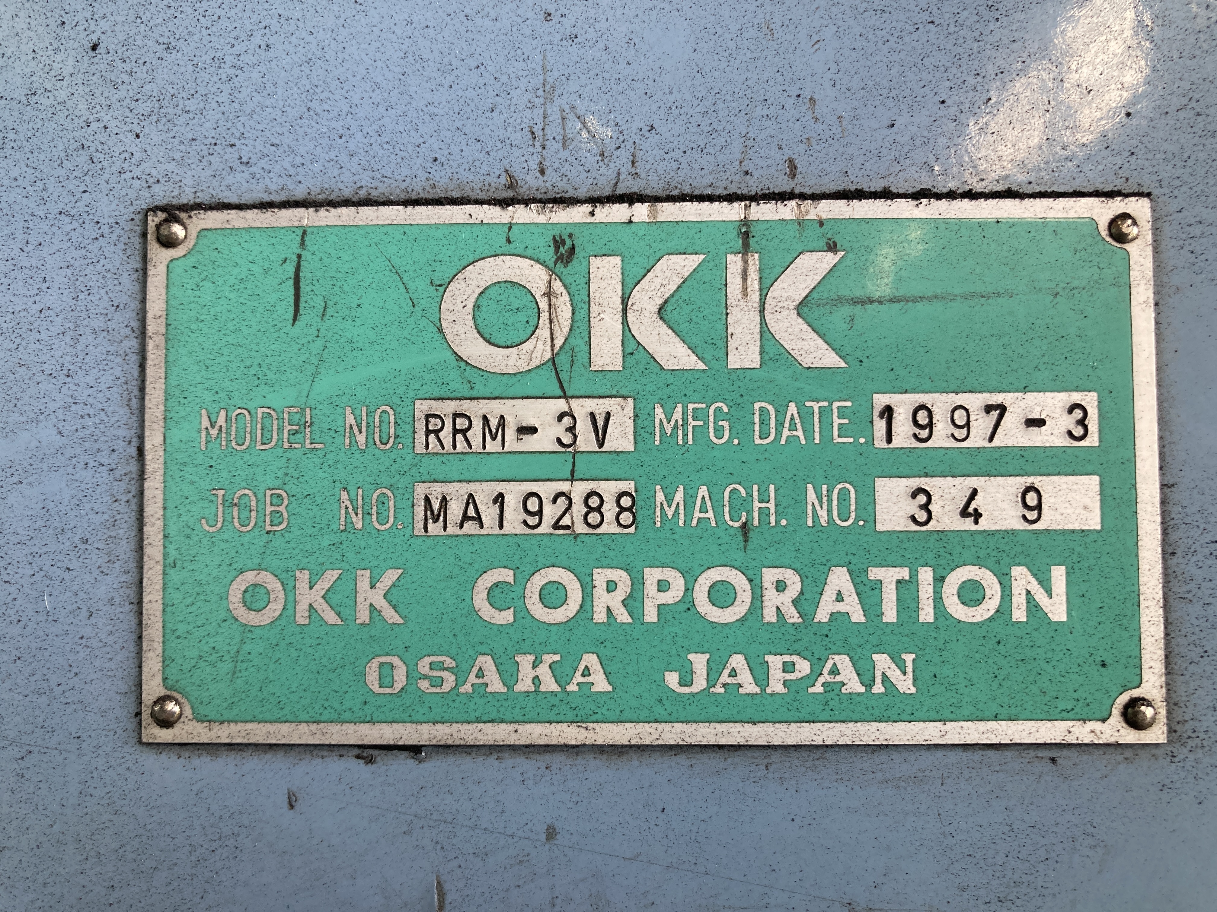 OKK NC立フライス RRM-3V