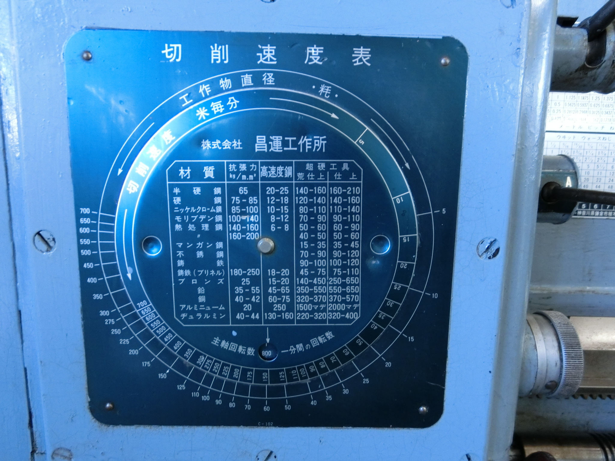 昌運 7尺旋盤 ST