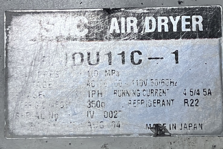 SMC エアドライヤー IDU11C