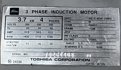 東芝 3.7kwモーター 